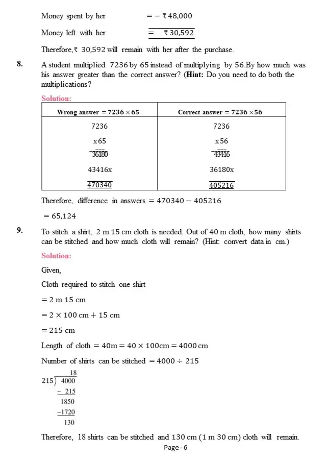 CBSE NCERT Solutions for Class 6 Maths Chapter 1 Exercise 2