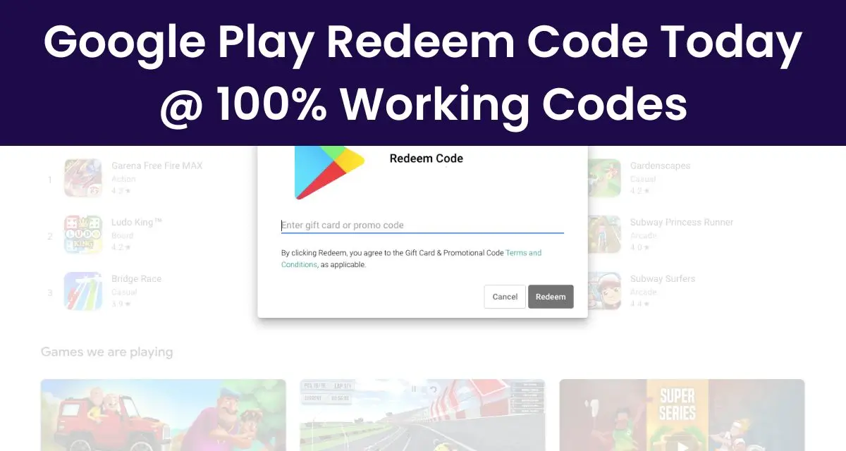 Google Play Redeem Code free